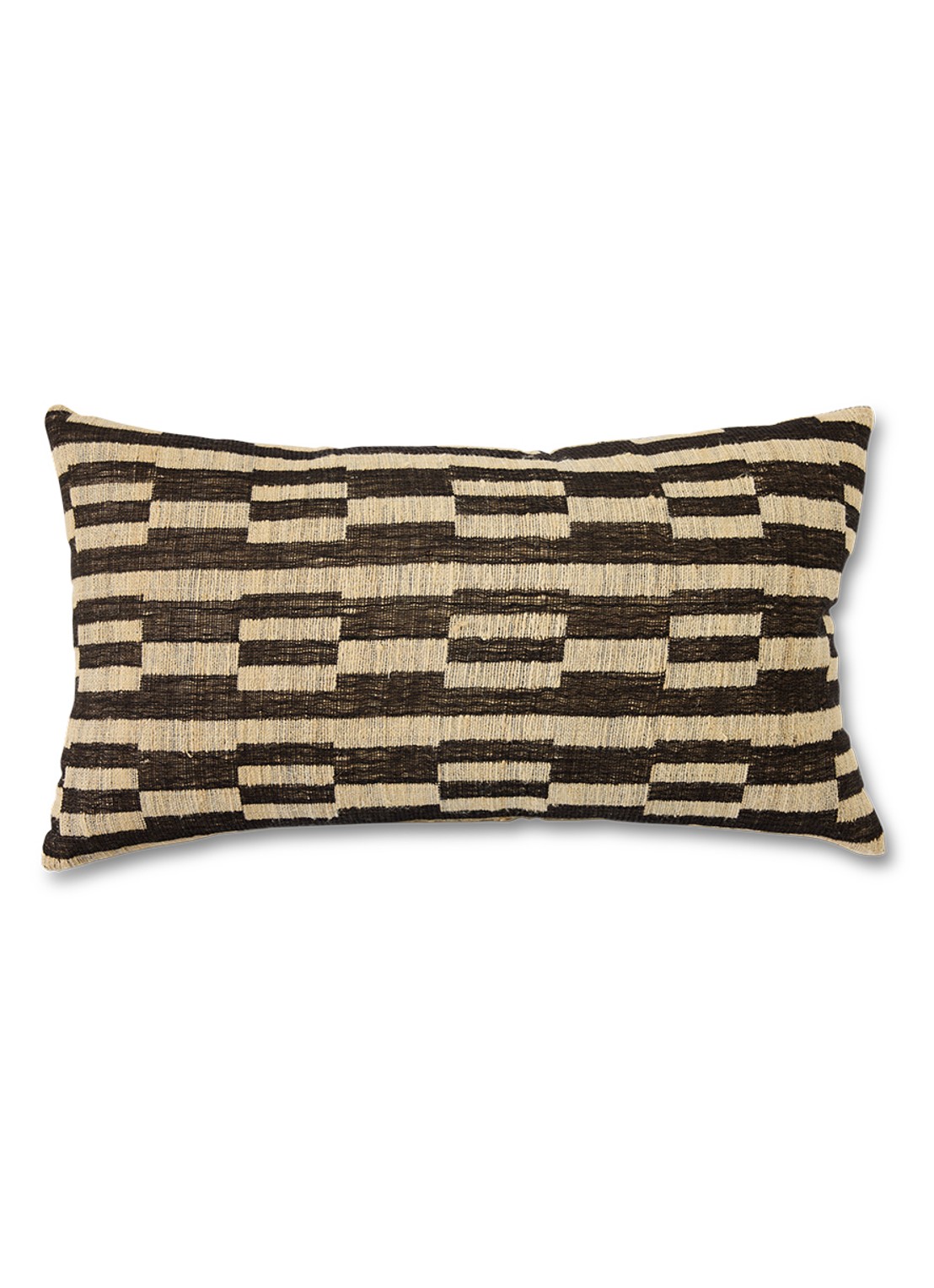 HKliving Monochroom sierkussen 70 x 40 cm  - voorkant donkerbruin