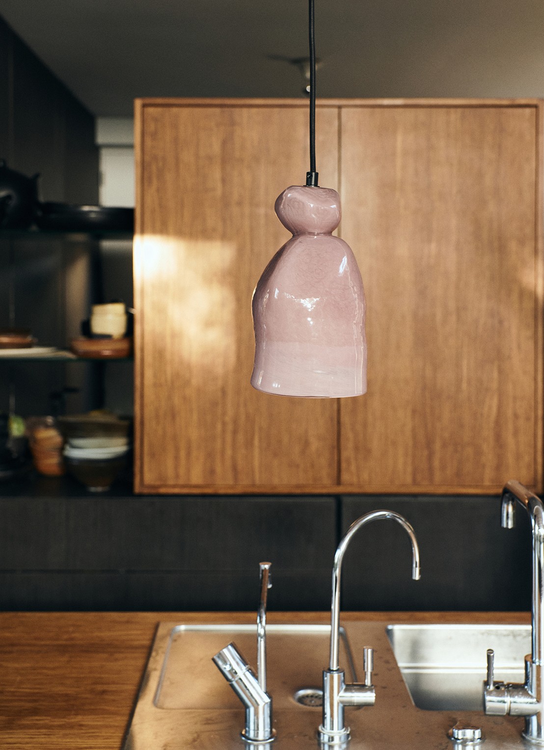 HKliving Nienke Sikkema hanglamp 28 cm - detail 3 roze