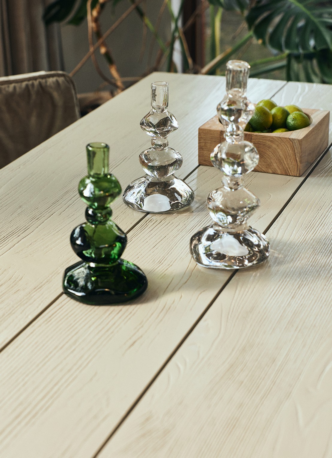 HKliving Nienke Sikkema kandelaar 23 cm - achterkant 5 transparant