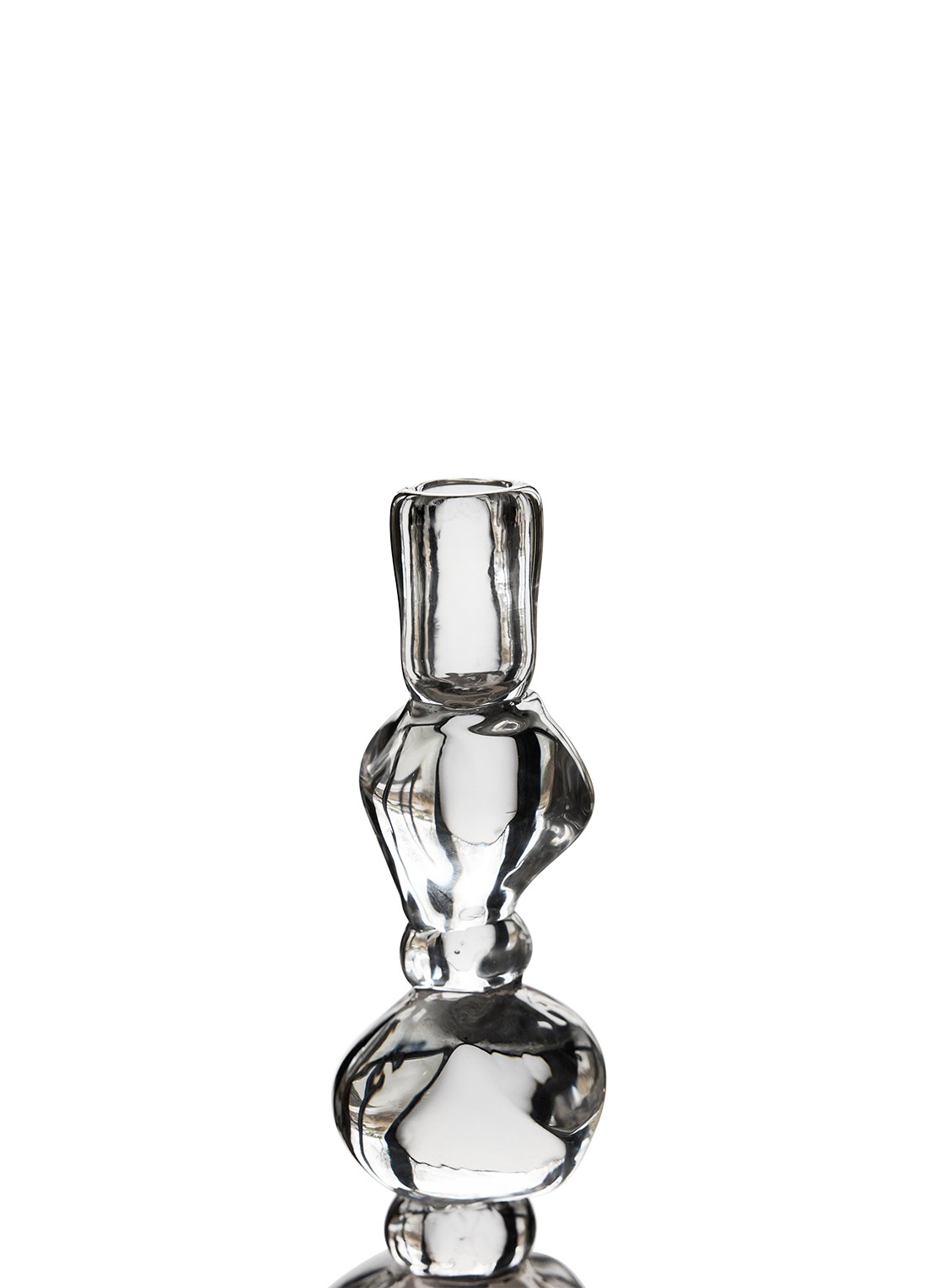 HKliving Nienke Sikkema kandelaar 32,5 cm - voorkant 5 transparant