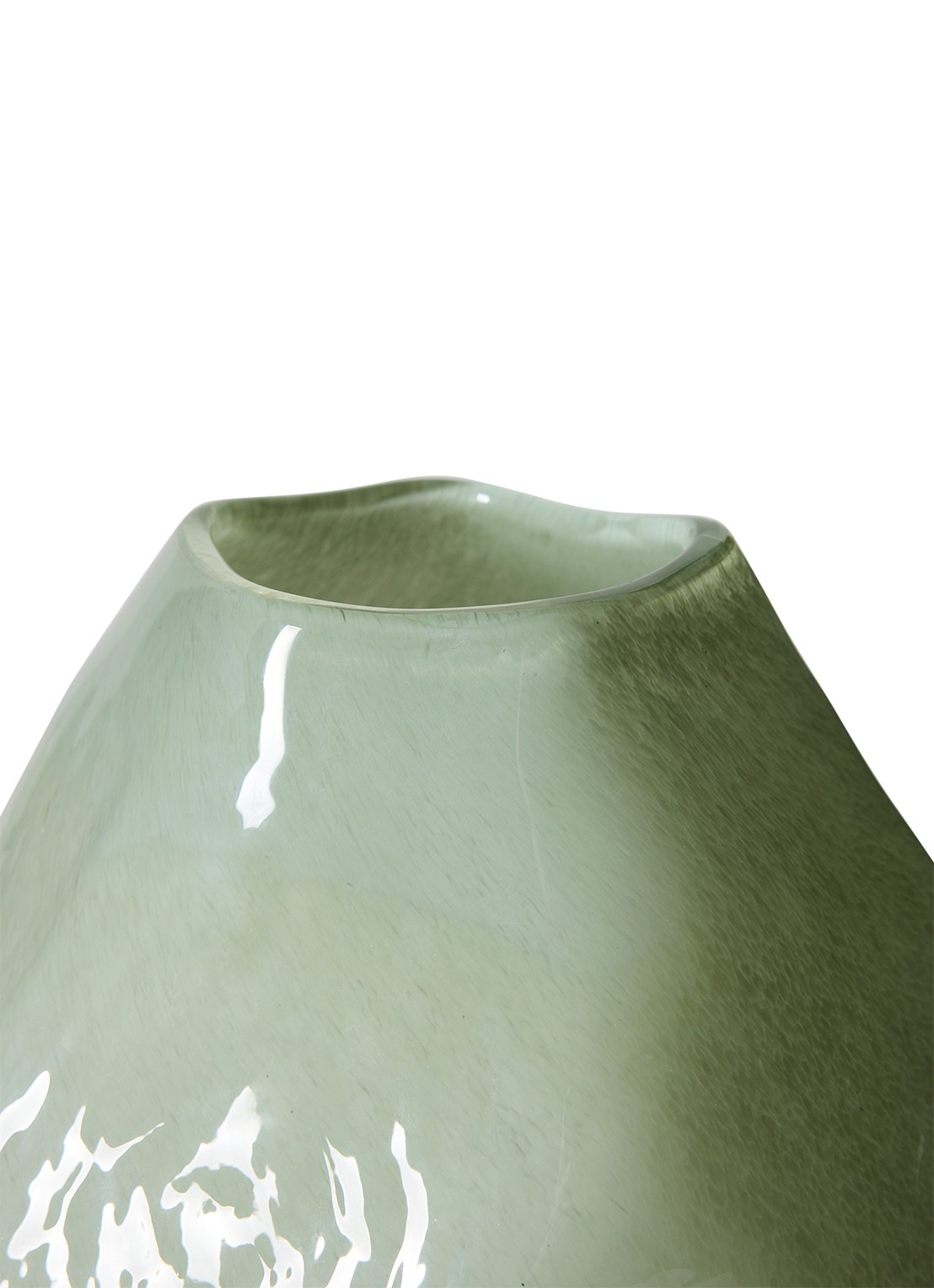 HKliving Nienke Sikkema vaas 34 cm - voorkant 2 groen