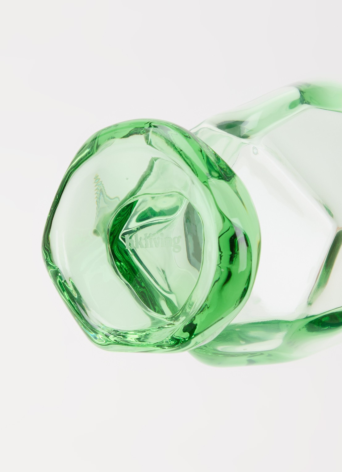 HKliving Nienke Sikkema wijnglas set van 4 - voorkant 2 groen
