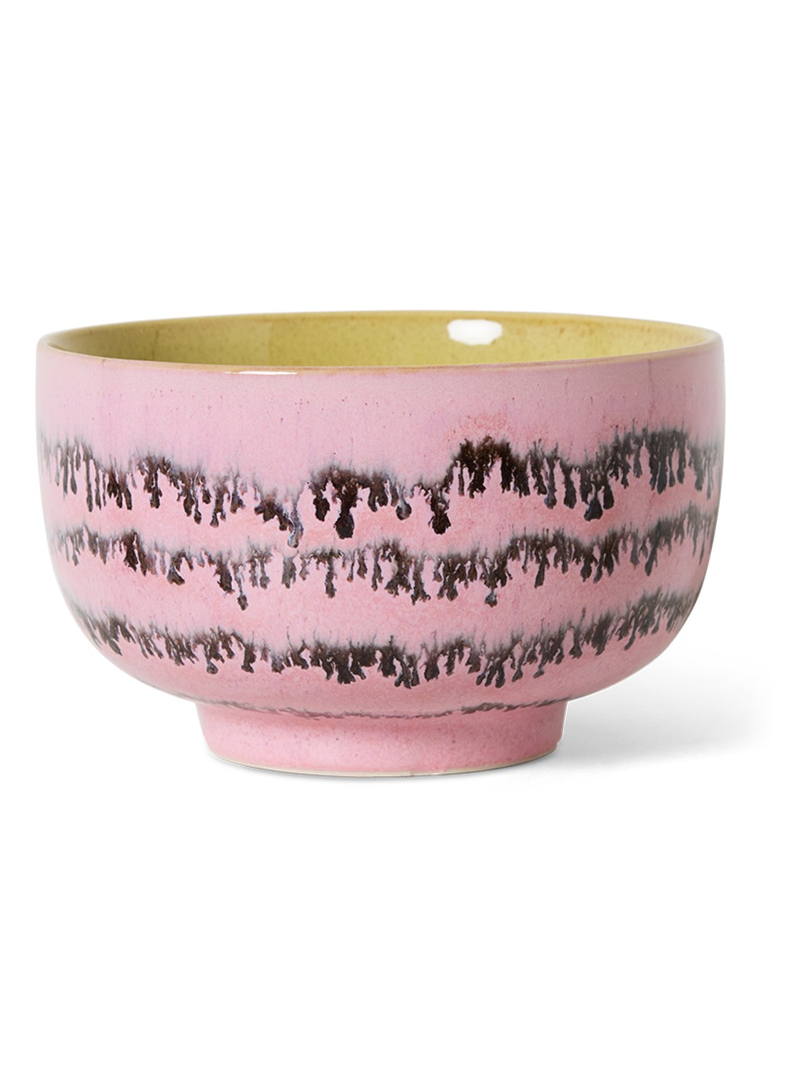 HKliving Noodle kom 13,5 cm - voorkant roze
