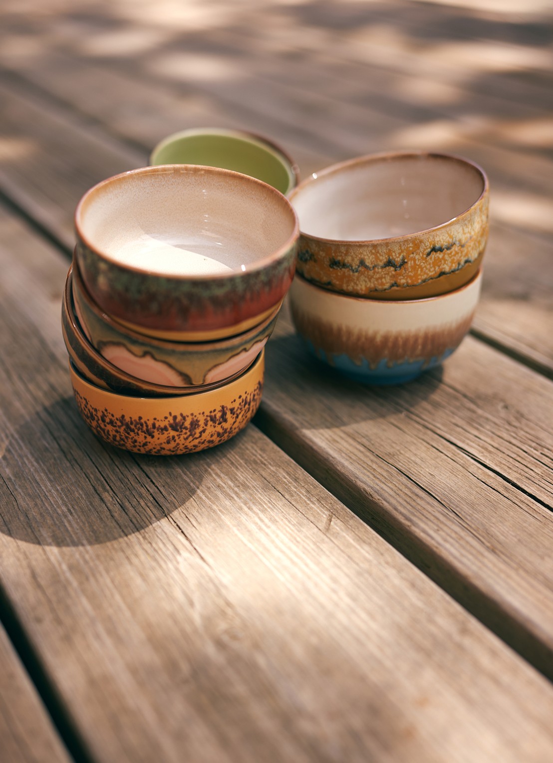 HKliving Noodle kom 13,5 cm - achterkant multicolor