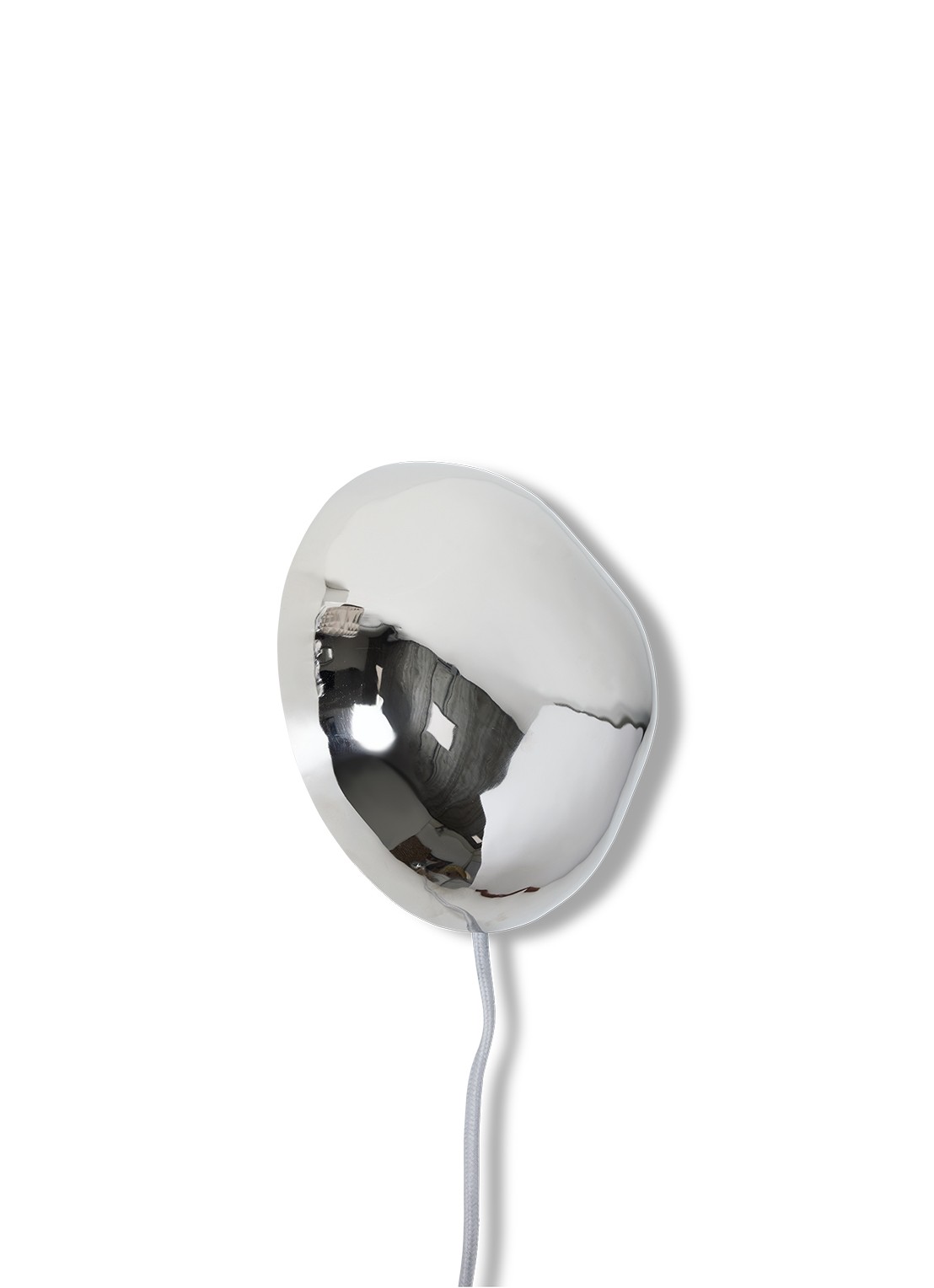 HKliving Orb wandlamp 8,5 cm - achterkant zilver