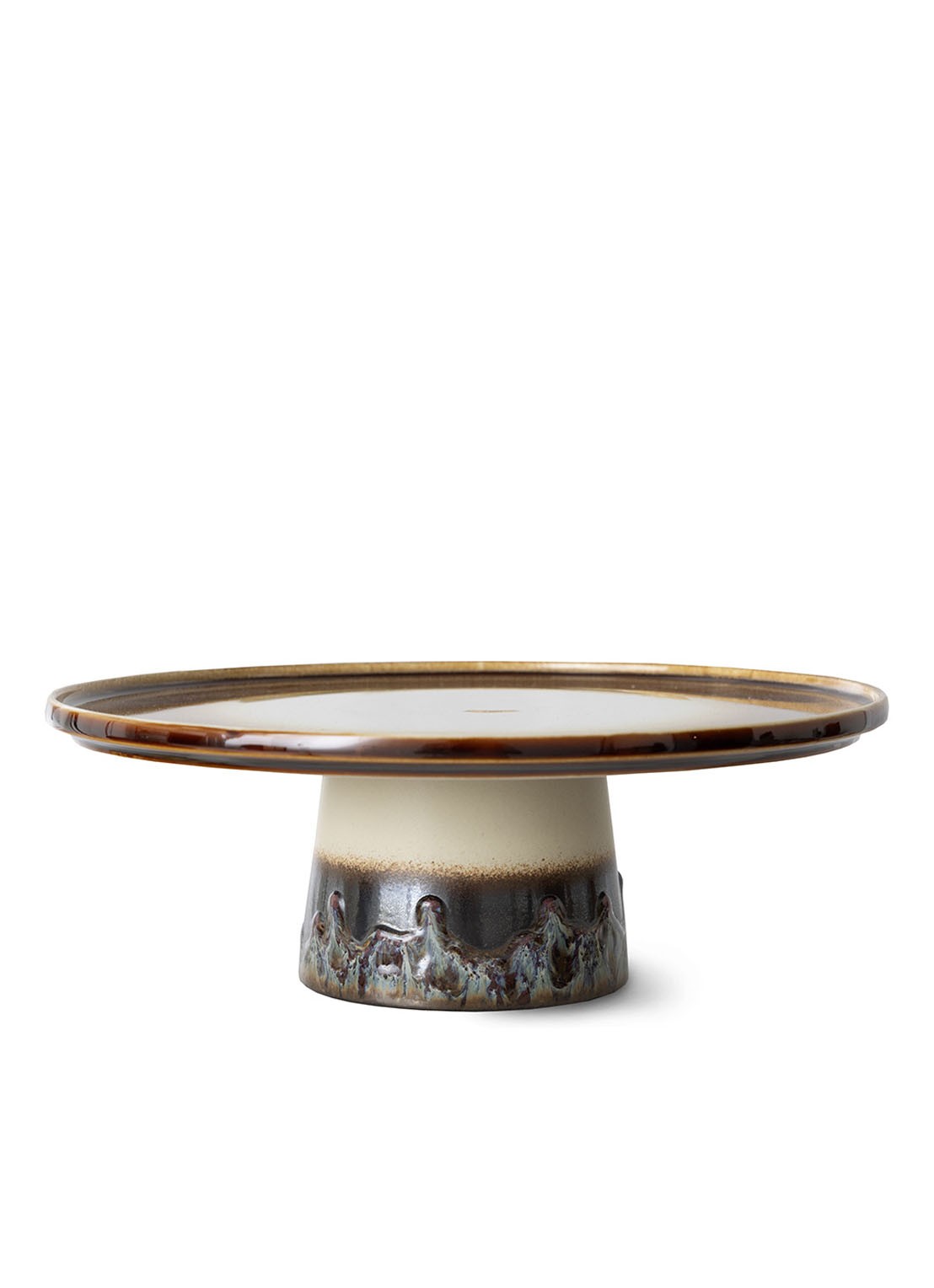 HKliving Orbit taartplateau 26 cm  - voorkant multicolor