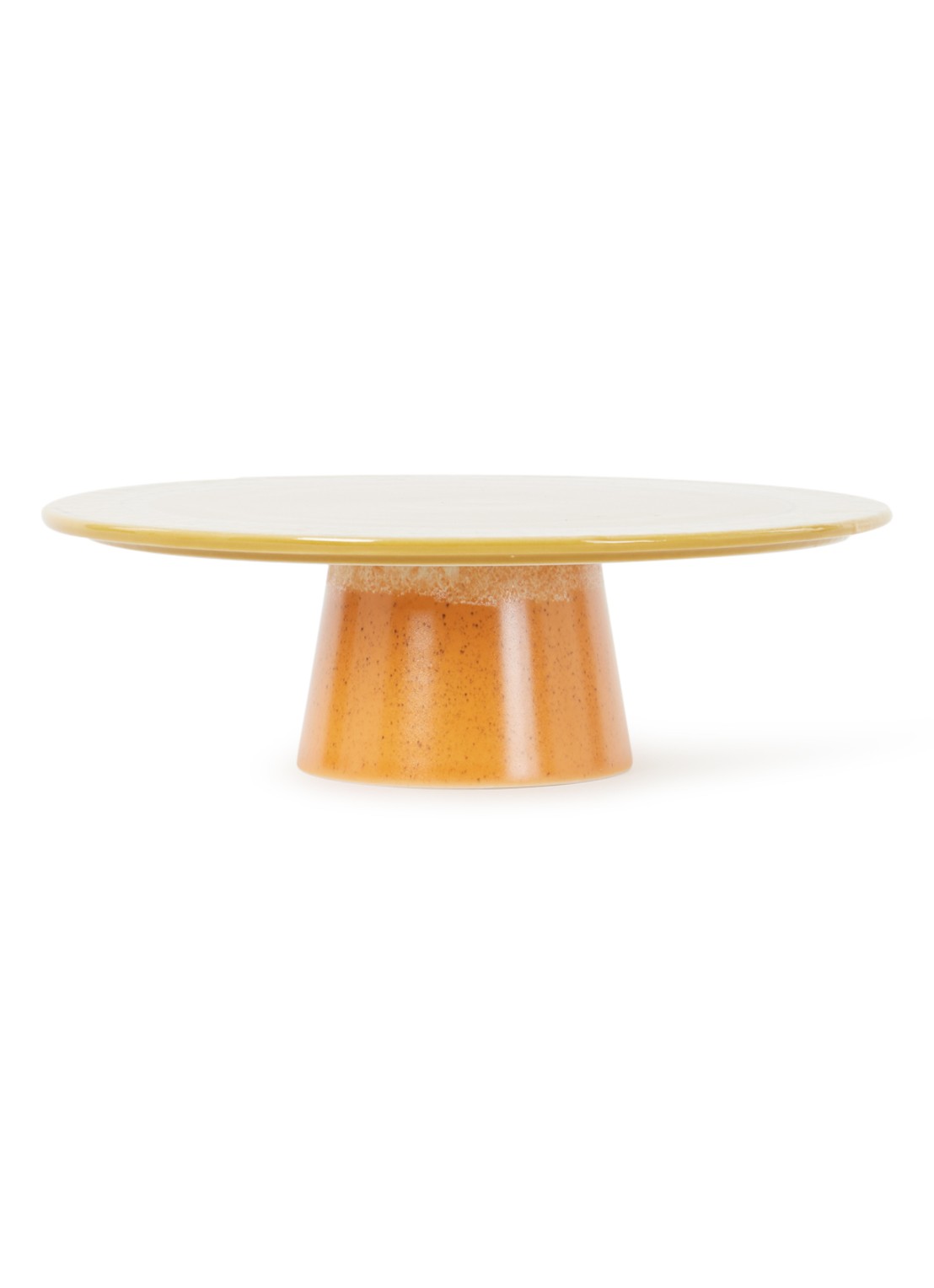 HKliving Papaya taartplateau 33 cm - voorkant mosterd