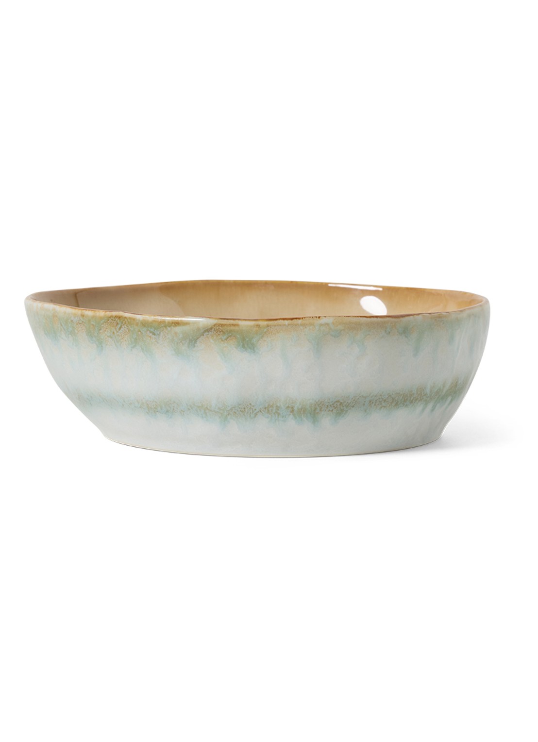 HKliving Pasta kom 19,5 cm set van 2 - voorkant 2 lichtblauw