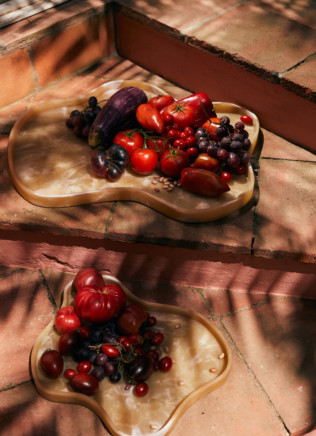 HKliving Patio dienblad 61,5 x 54,5 cm - detail 4 creme