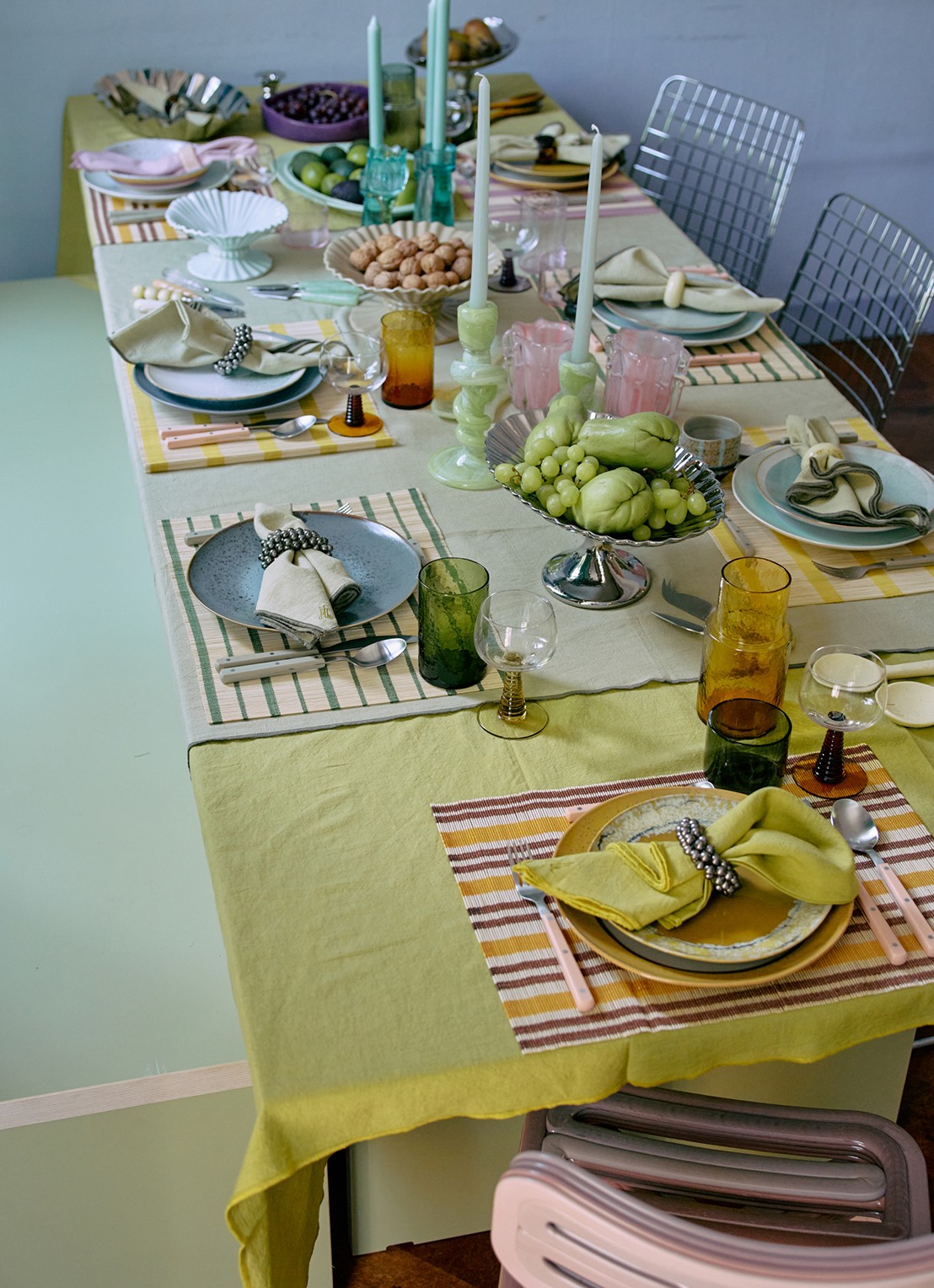 HKliving Placemat 45 x 33 cm - detail 3 bruin