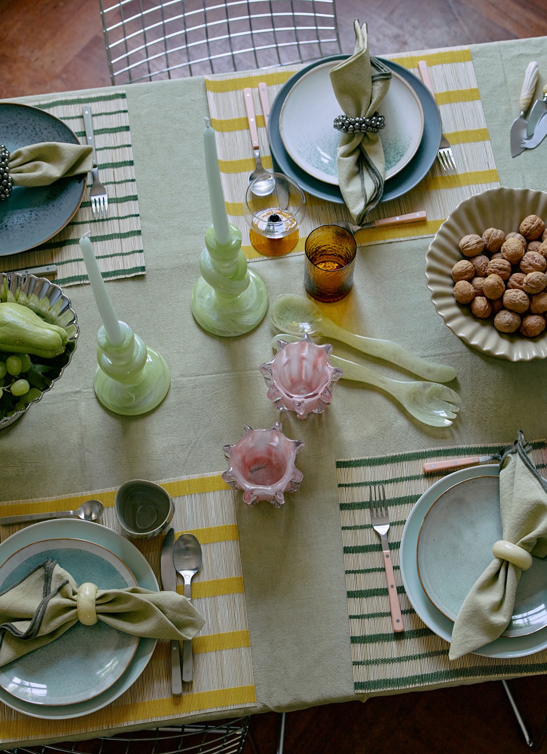 HKliving Placemat 45 x 33 cm - detail donkergeel