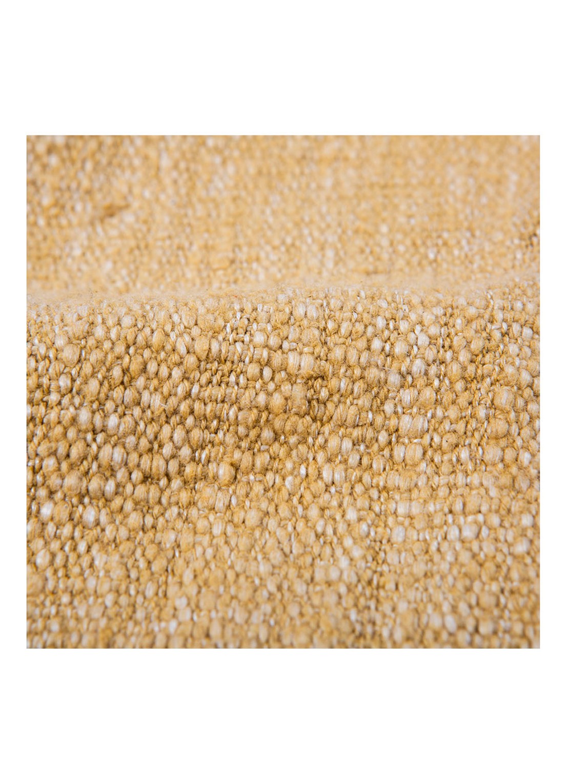HKliving Plaid in katoenblend 130 x 170 cm - detail 4 camel