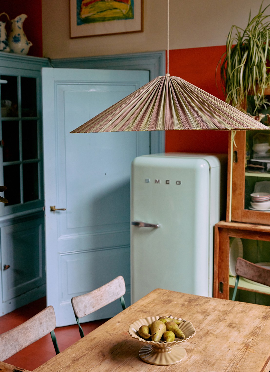 HKliving Plisse hanglamp - achterkant groen