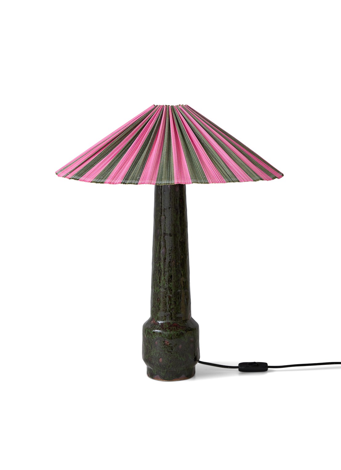 HKliving Plisse lampenkap 44 cm - voorkant 3 roze