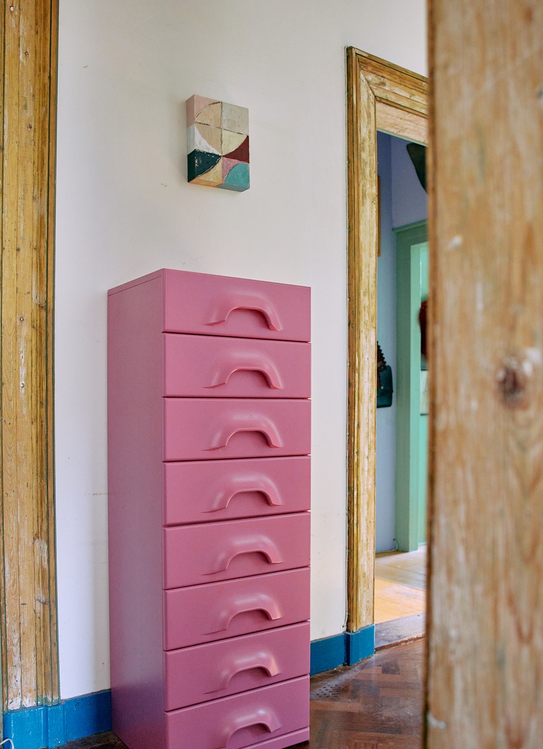 HKliving Pocket Exhibit: Palette wandelement 26 x 20 cm - detail 4 roze