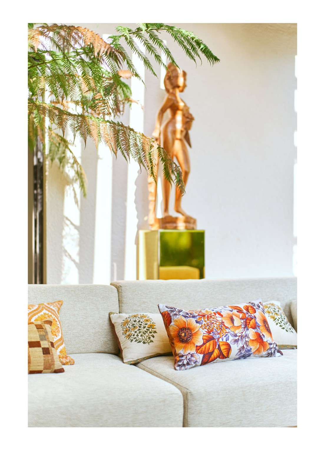 HKliving Printed sierkussen 60 x 35 cm - voorkant 3 multicolor
