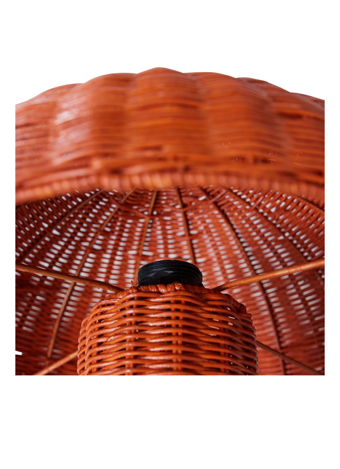 HKliving Rattan tafellamp Ø34 cm - detail 4 orange