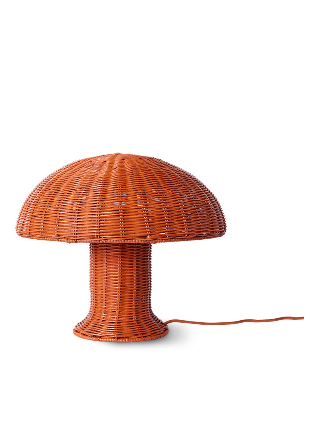 HKliving Rattan tafellamp Ø34 cm - voorkant orange
