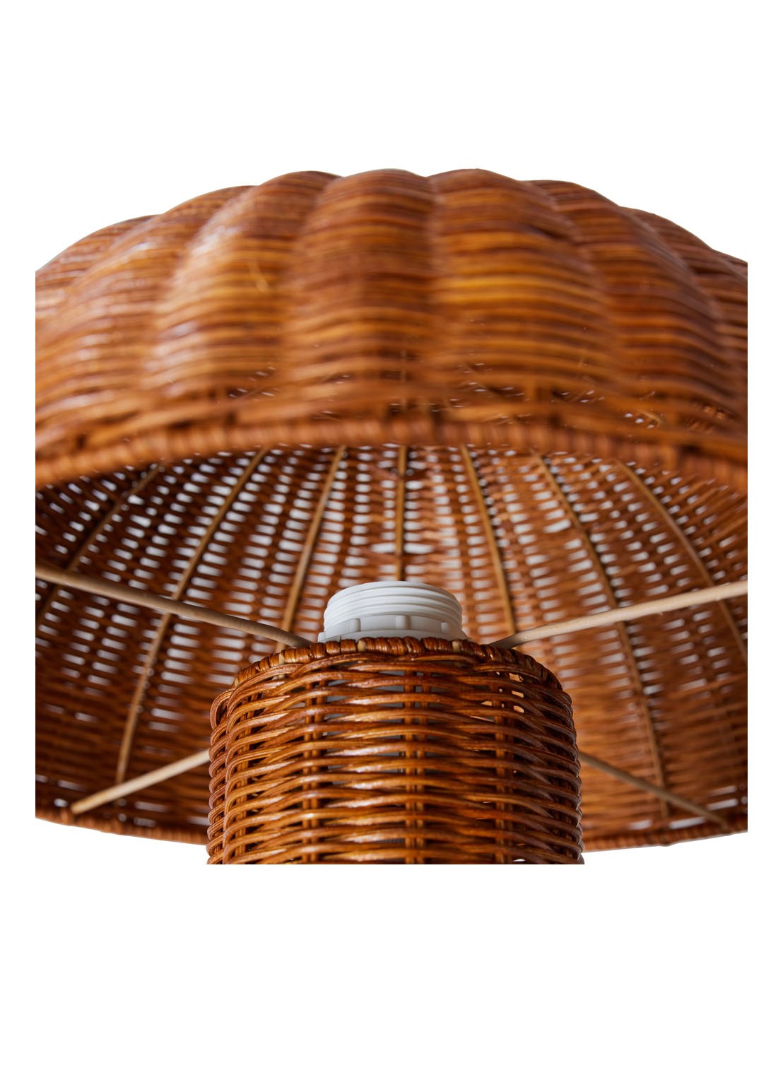 HKliving Rattan tafellamp Ø34 cm - detail 3 cognac