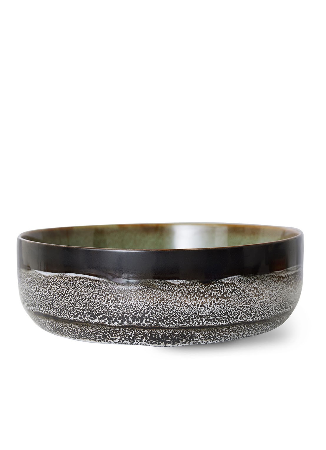 HKliving Rock On saladekom 25 cm - voorkant antraciet