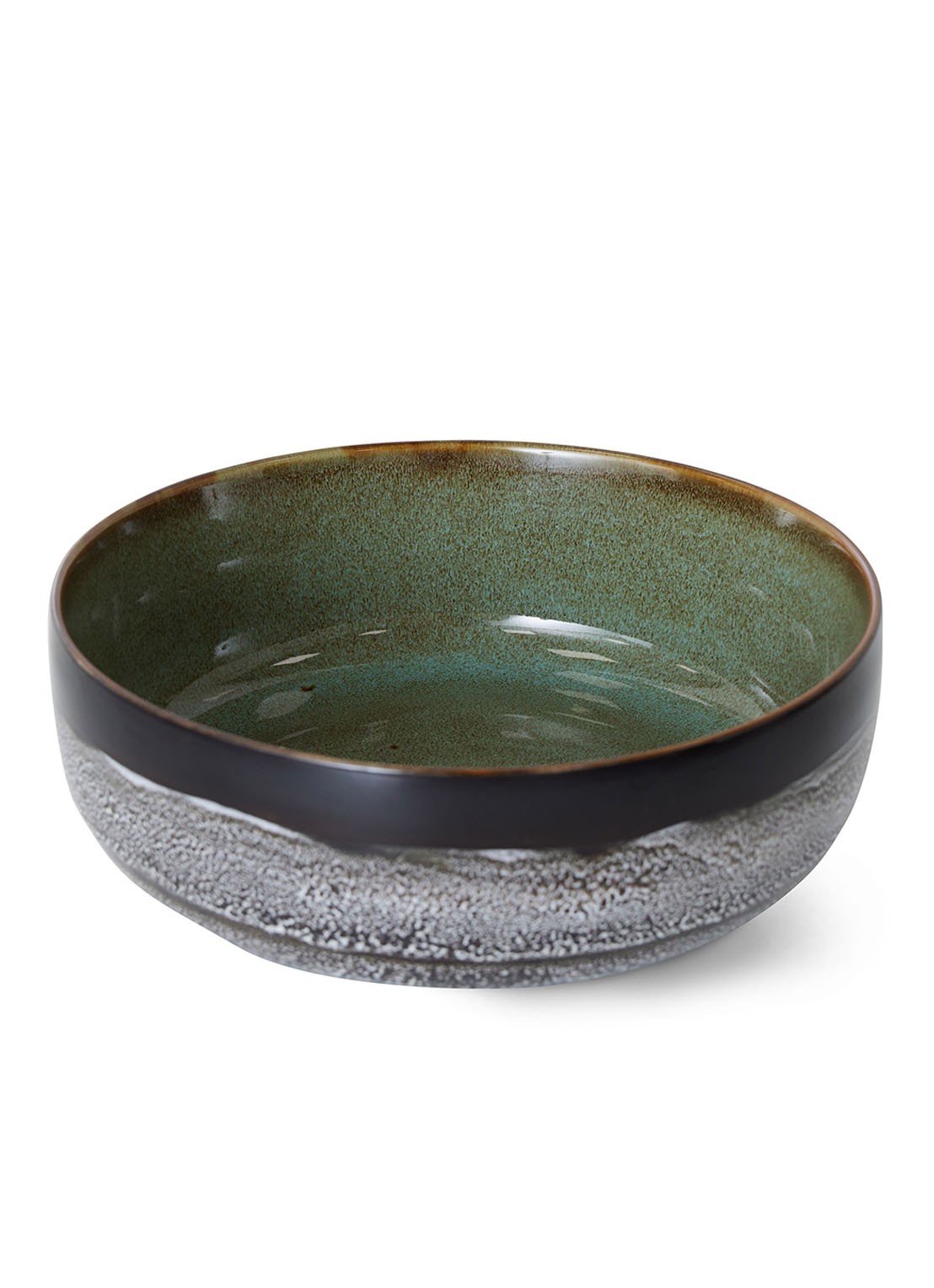 HKliving Rock On saladekom 25 cm - voorkant 2 antraciet