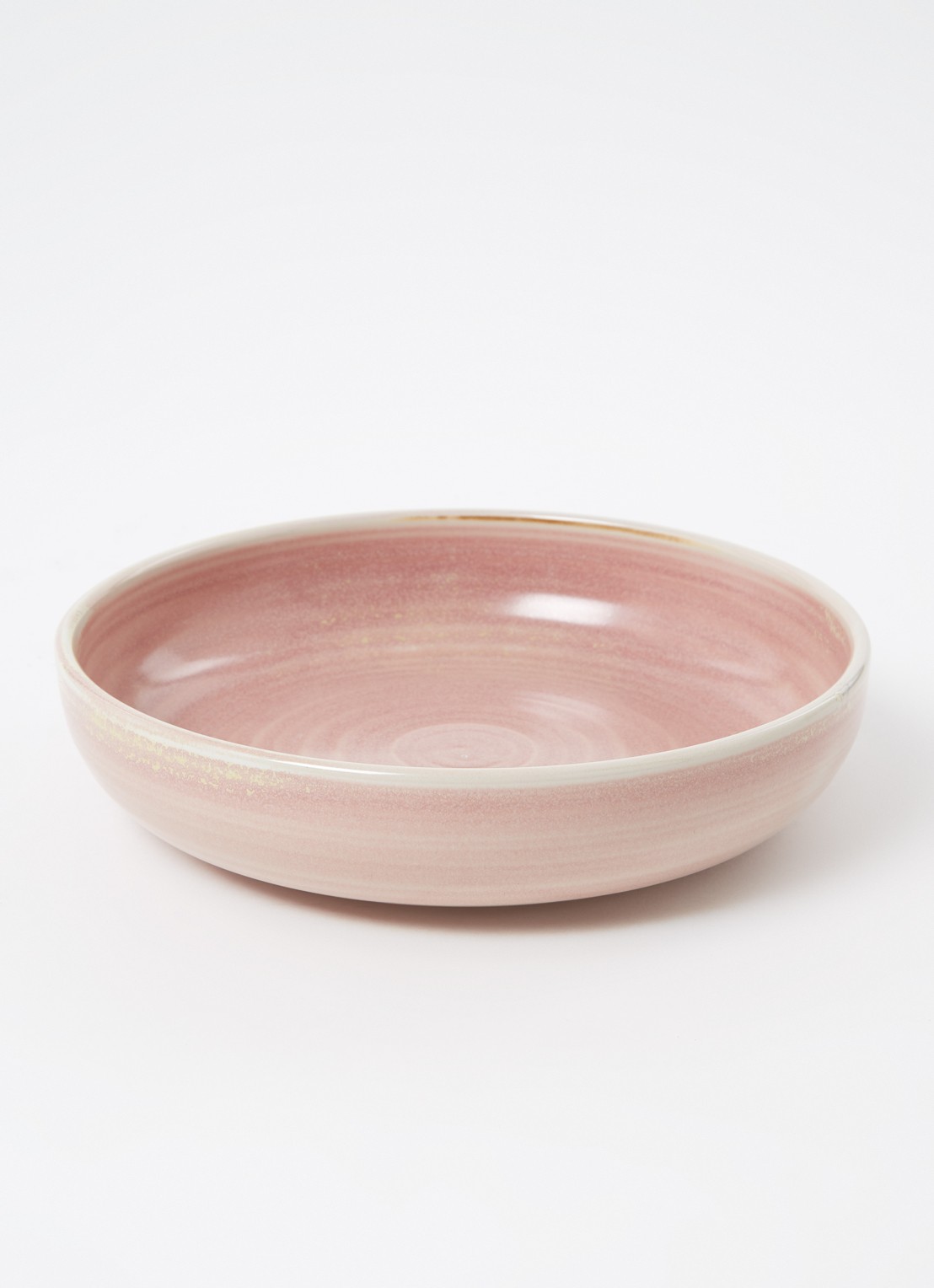 HKliving Rustic diep bord 21 cm - detail 4 zalmroze