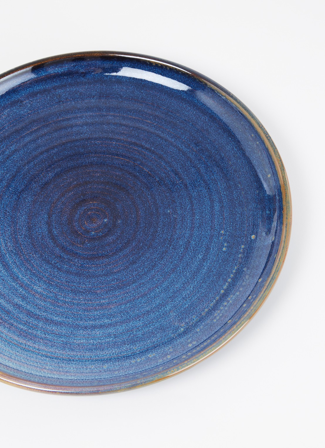 HKliving Rustic dinerbord 26,5 cm - detail 3 indigo