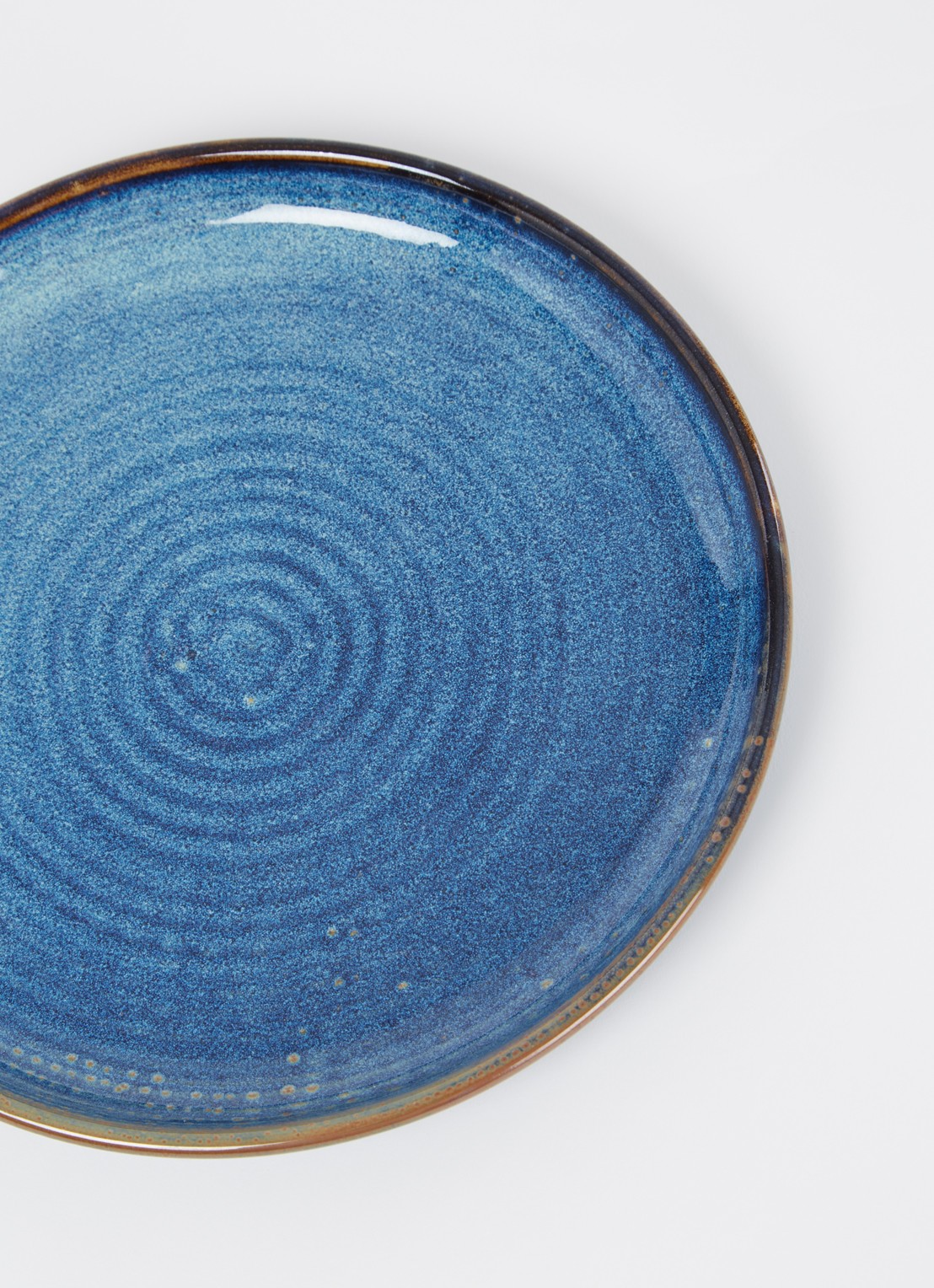 HKliving Rustic ontbijtbord 20,5 cm  - detail 3 indigo