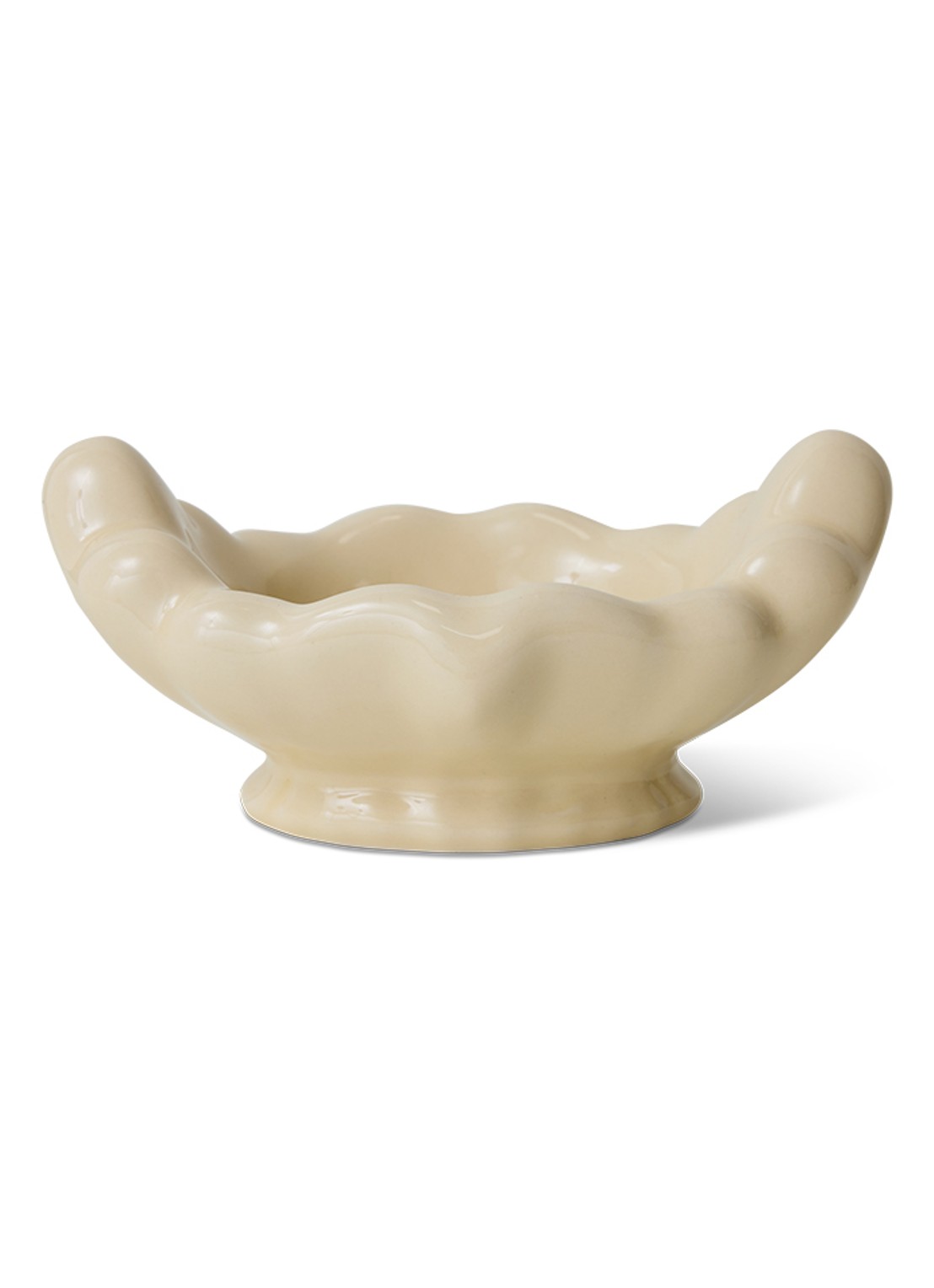 HKliving Schaal 25 x 15 cm - voorkant 3 gebroken wit