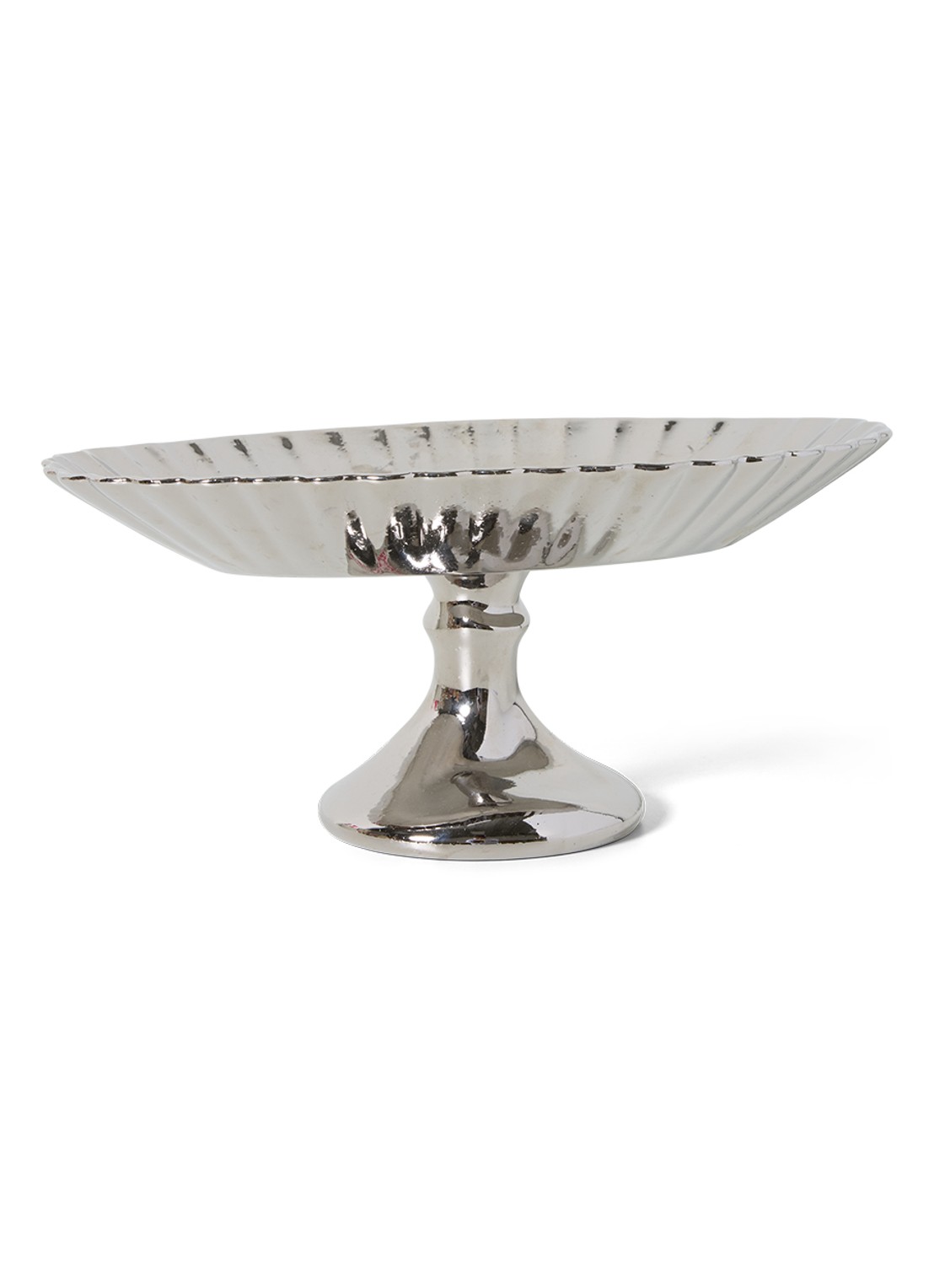 HKliving Schaal 34 cm - voorkant 4 zilver