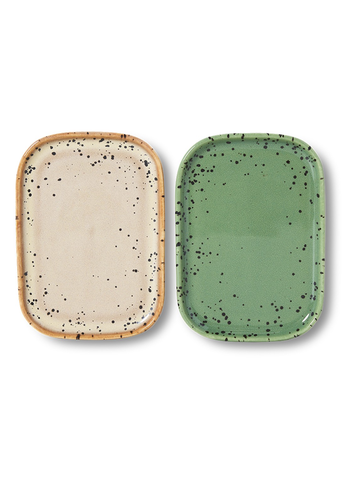 HKliving Serveerschaal 14,5 cm set van 2 - voorkant groen