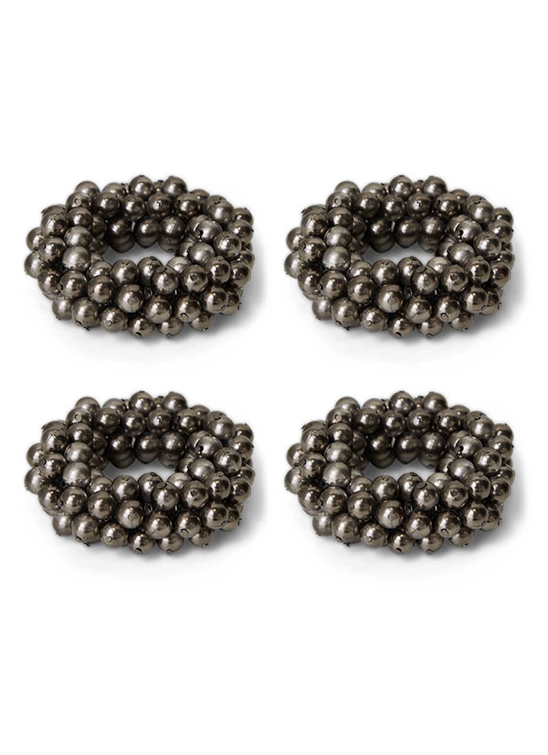 HKliving Servetringen set van 4 - detail 5 zilver