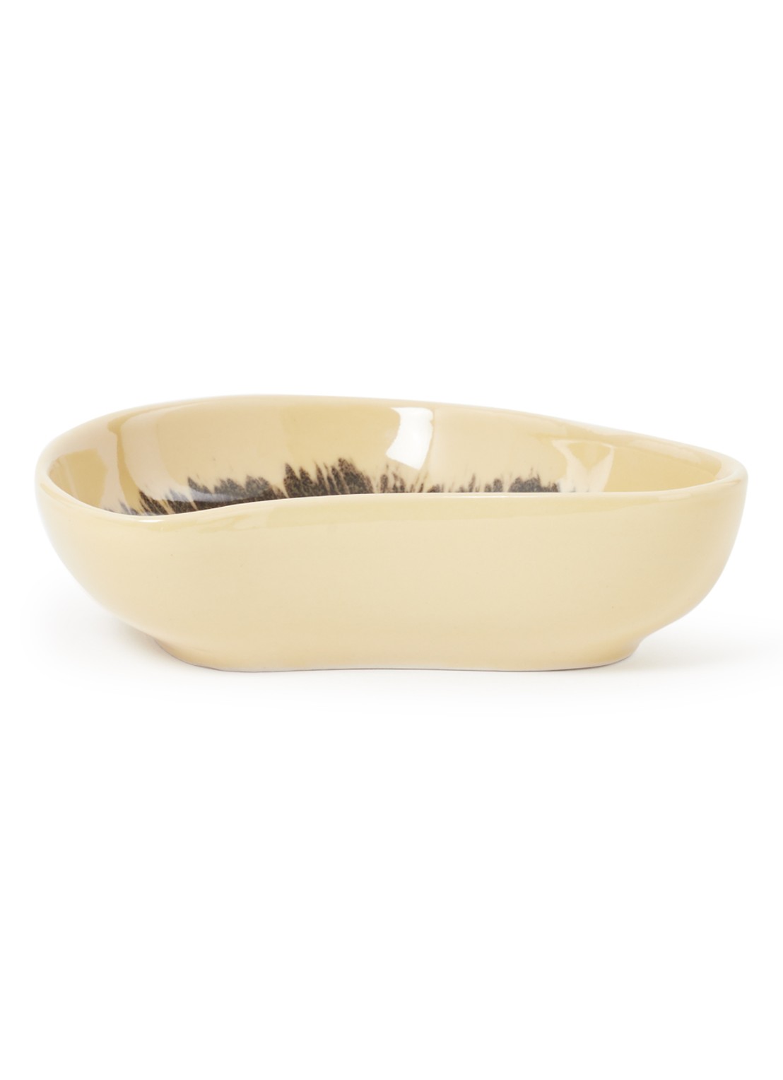 HKliving Shell serveerschaal 15,7 cm - voorkant vanillegeel