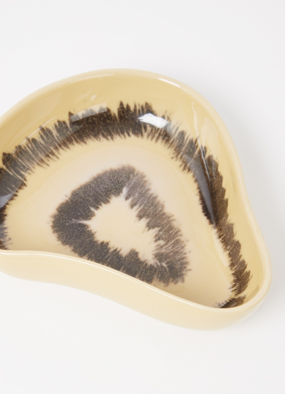 HKliving Shell serveerschaal 15,7 cm - voorkant 2 vanillegeel