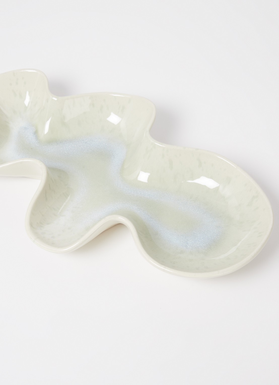 HKliving Shell serveerschaal 28 cm - voorkant 2 lindegroen