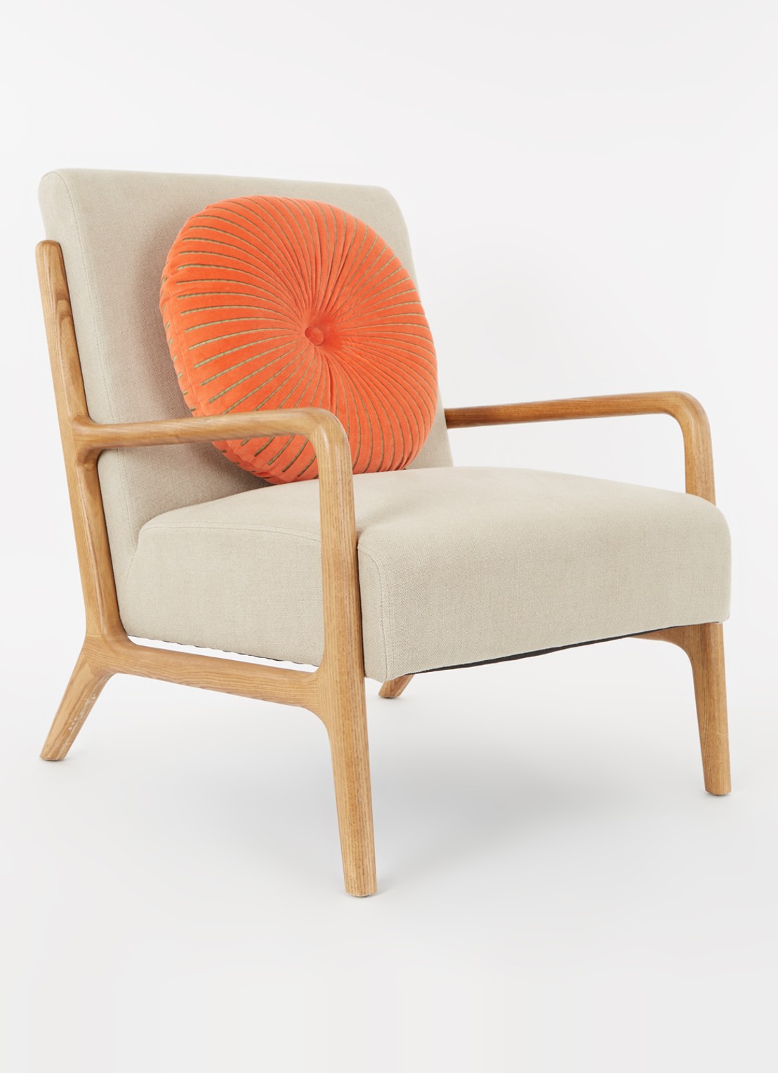 HKliving Sierkussen 50 x 12 cm - voorkant 4 orange