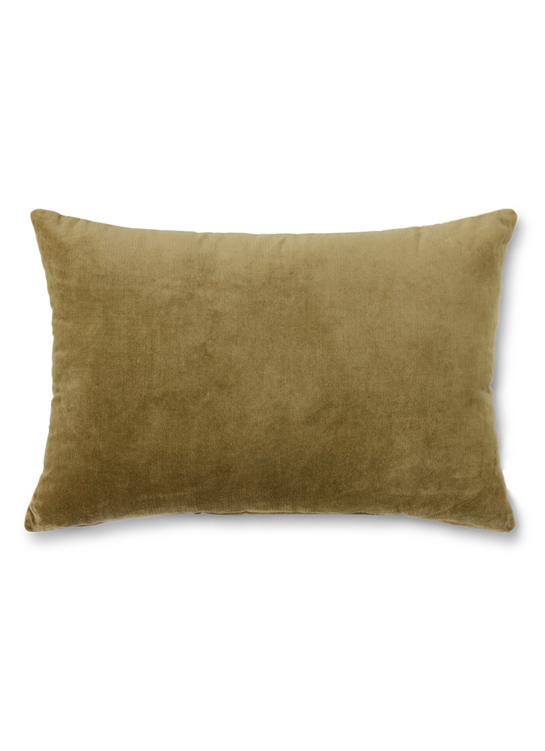 HKliving Sierkussen van fluweel 60 x 40 cm - voorkant 5 legergroen