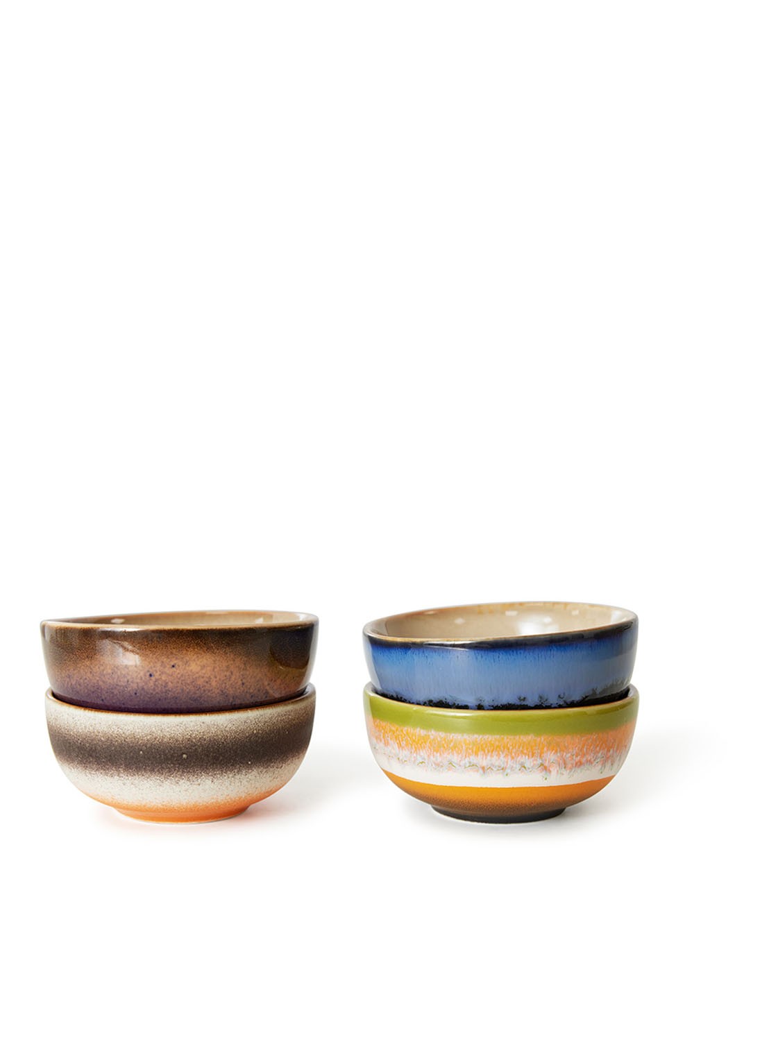 HKliving Sierra dipschaal 8 cm set van 4 - voorkant multicolor