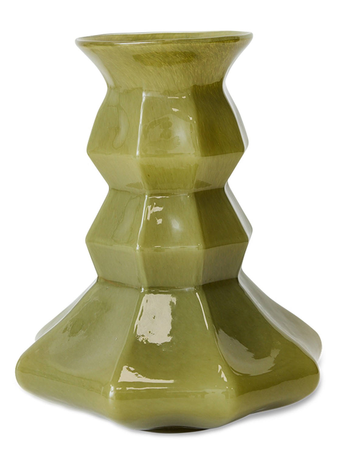 HKliving Silhouette vaas - voorkant 5 groen