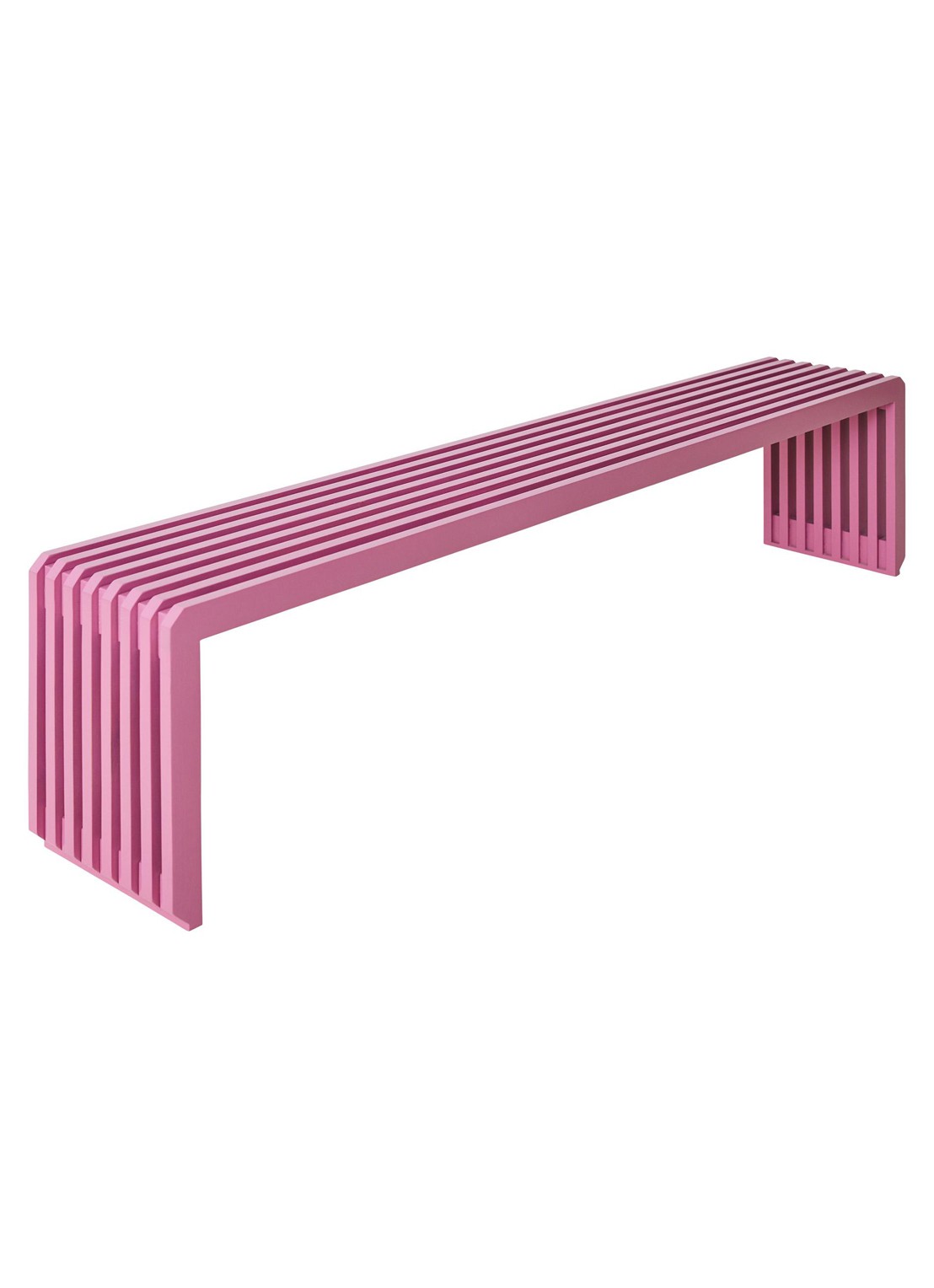 HKliving Slatted eetkamerbank 160 x 45 cm - voorkant roze