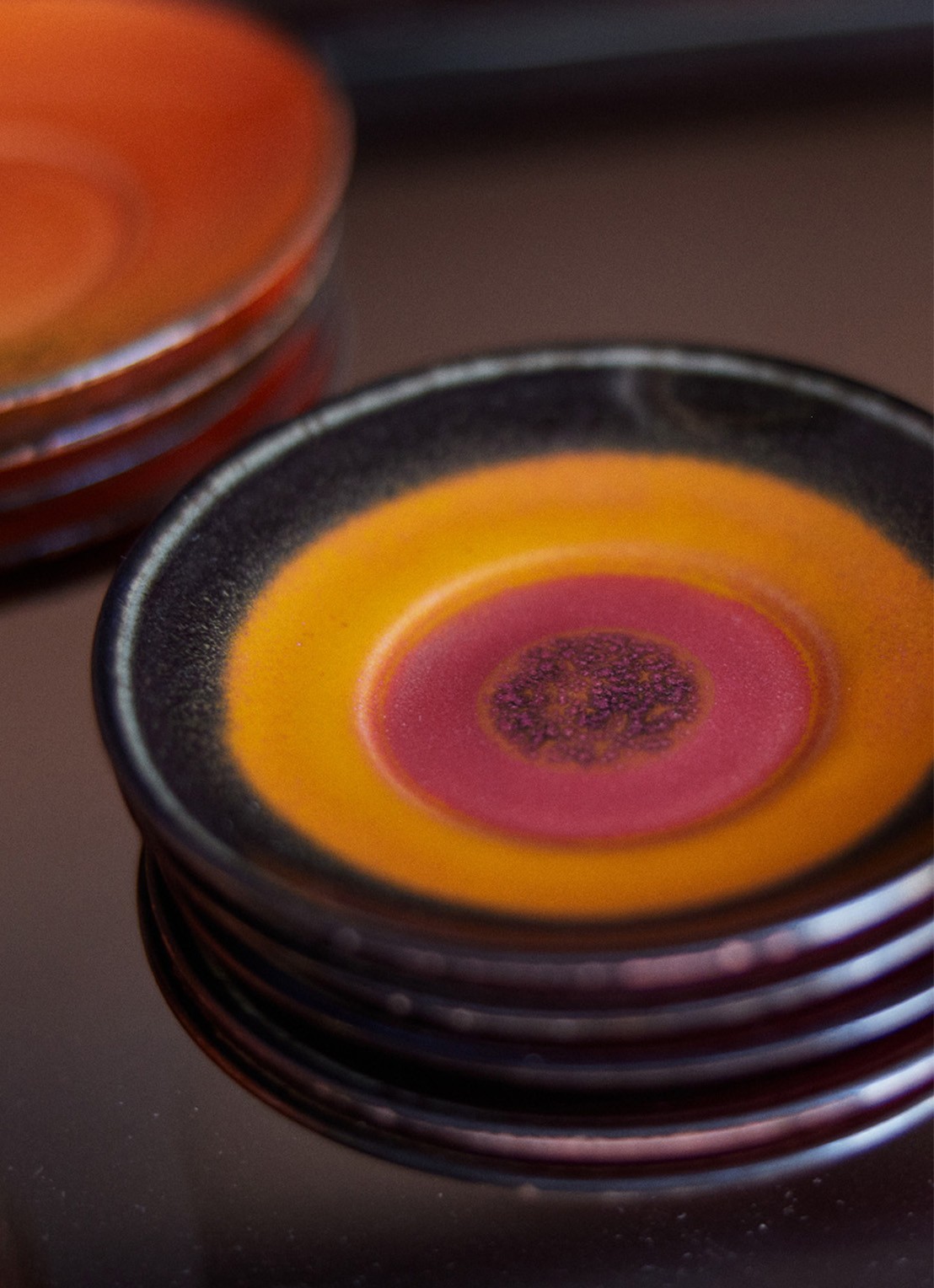 HKliving Slow Roast schotel 11,5 cm - detail 2 oranjerood