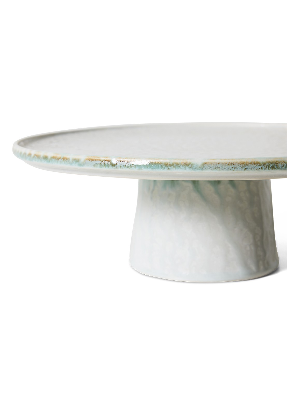 HKliving Smudge M taartplateau 26 cm - detail 3 lichtblauw