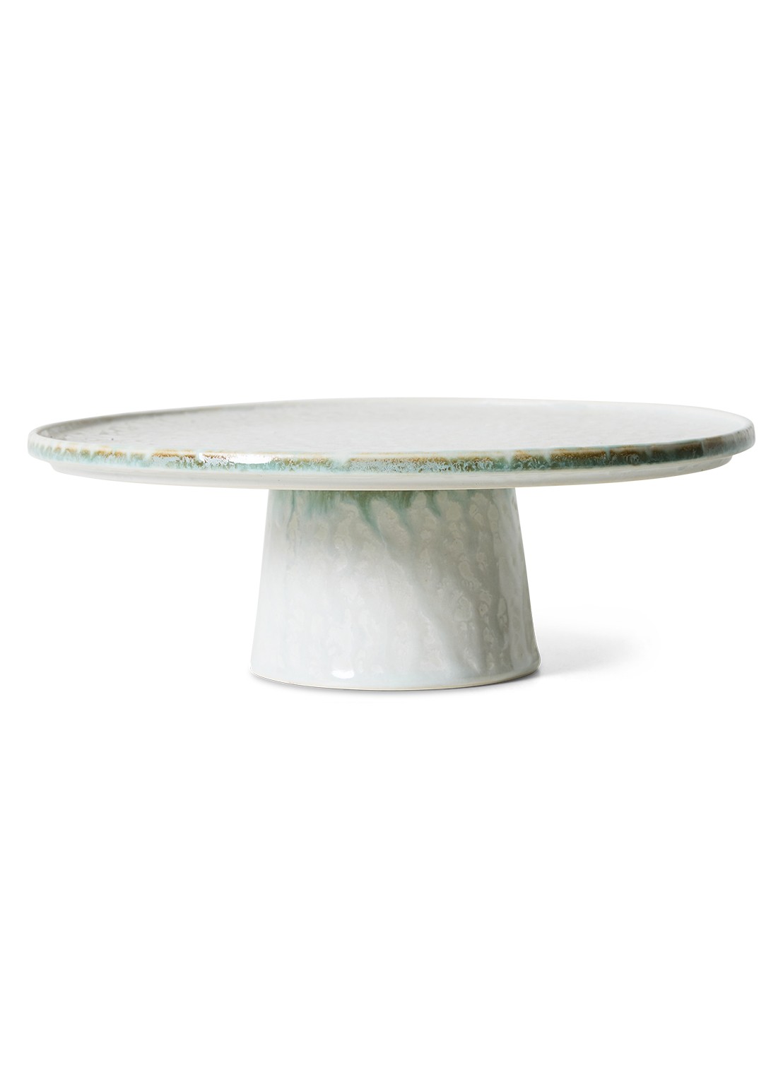 HKliving Smudge M taartplateau 26 cm - voorkant lichtblauw