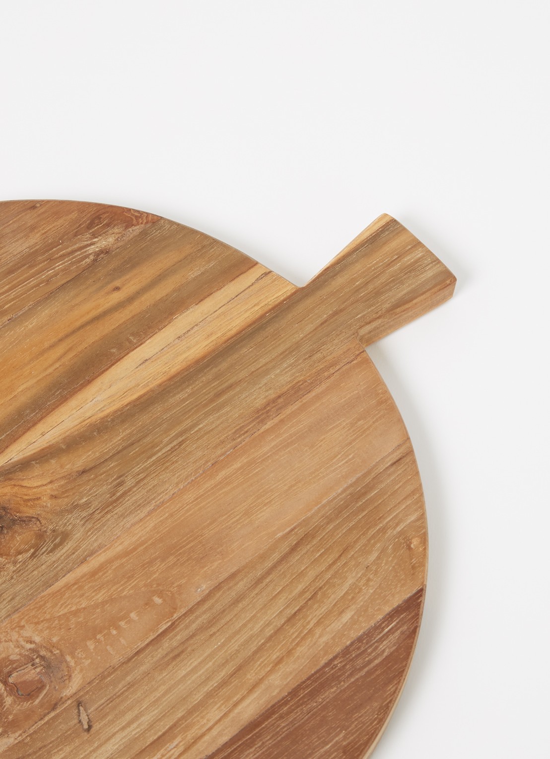 HKliving Snij- en serveerplank van teakhout 32 cm - detail 3 bruin