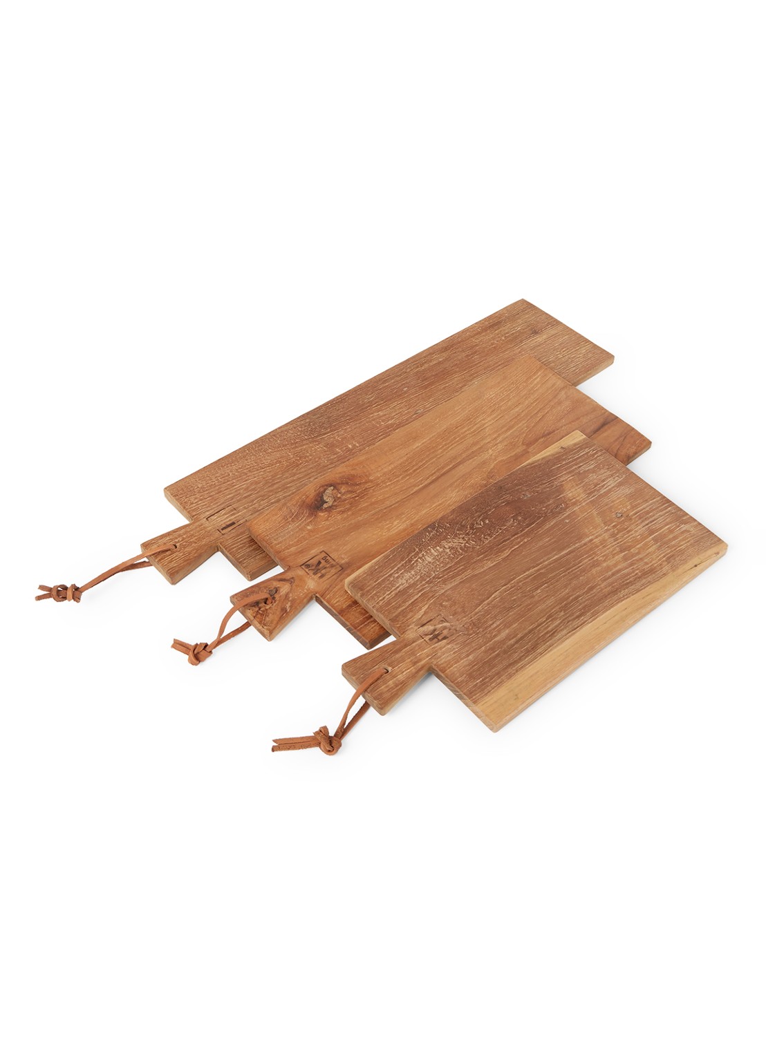 HKliving Snijplank set van 3 - voorkant bruin