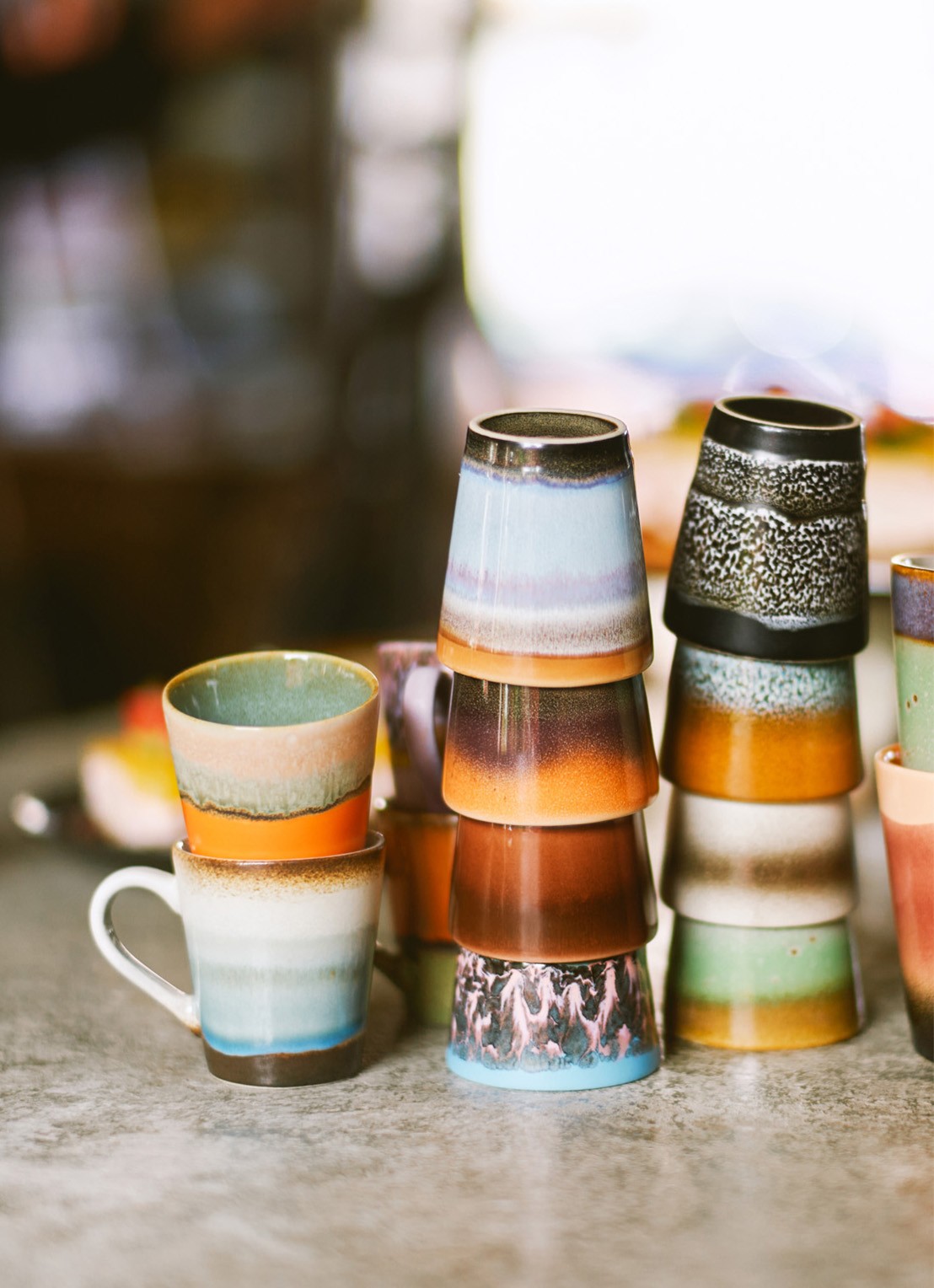 HKliving Solar espressokopje 8 cl set van 4 - detail 4 multicolor