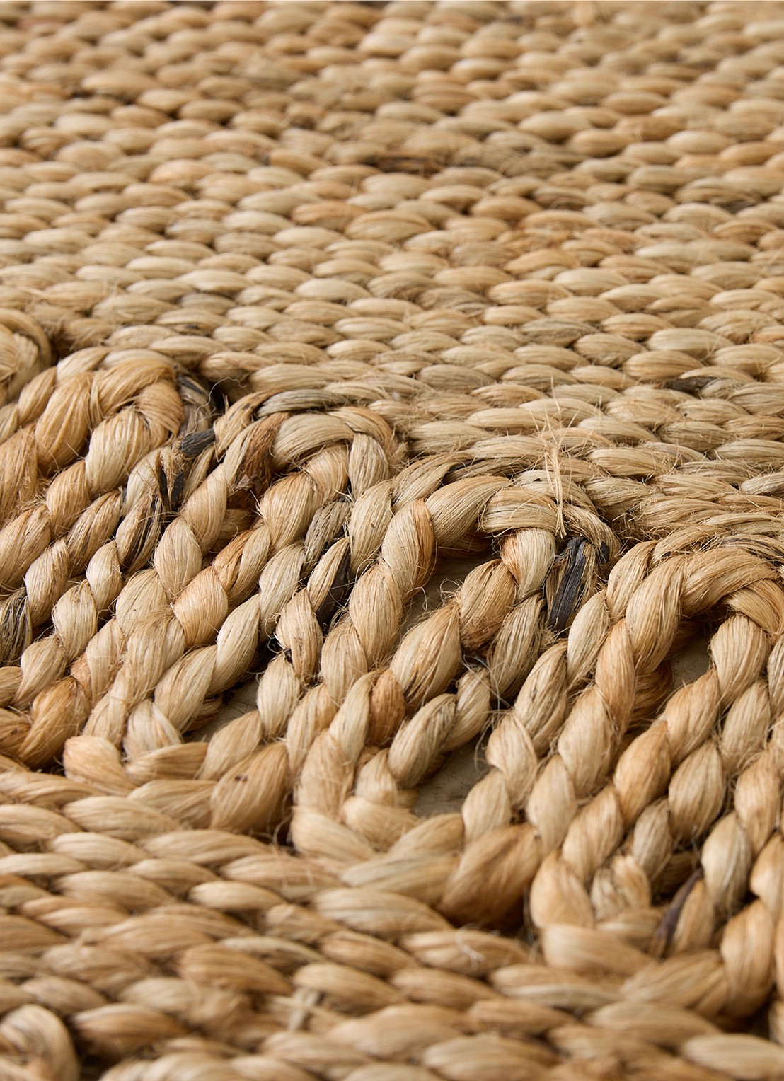 HKliving Soleil vloerkleed van jute 200 x 70 cm - detail 3 lichtbruin