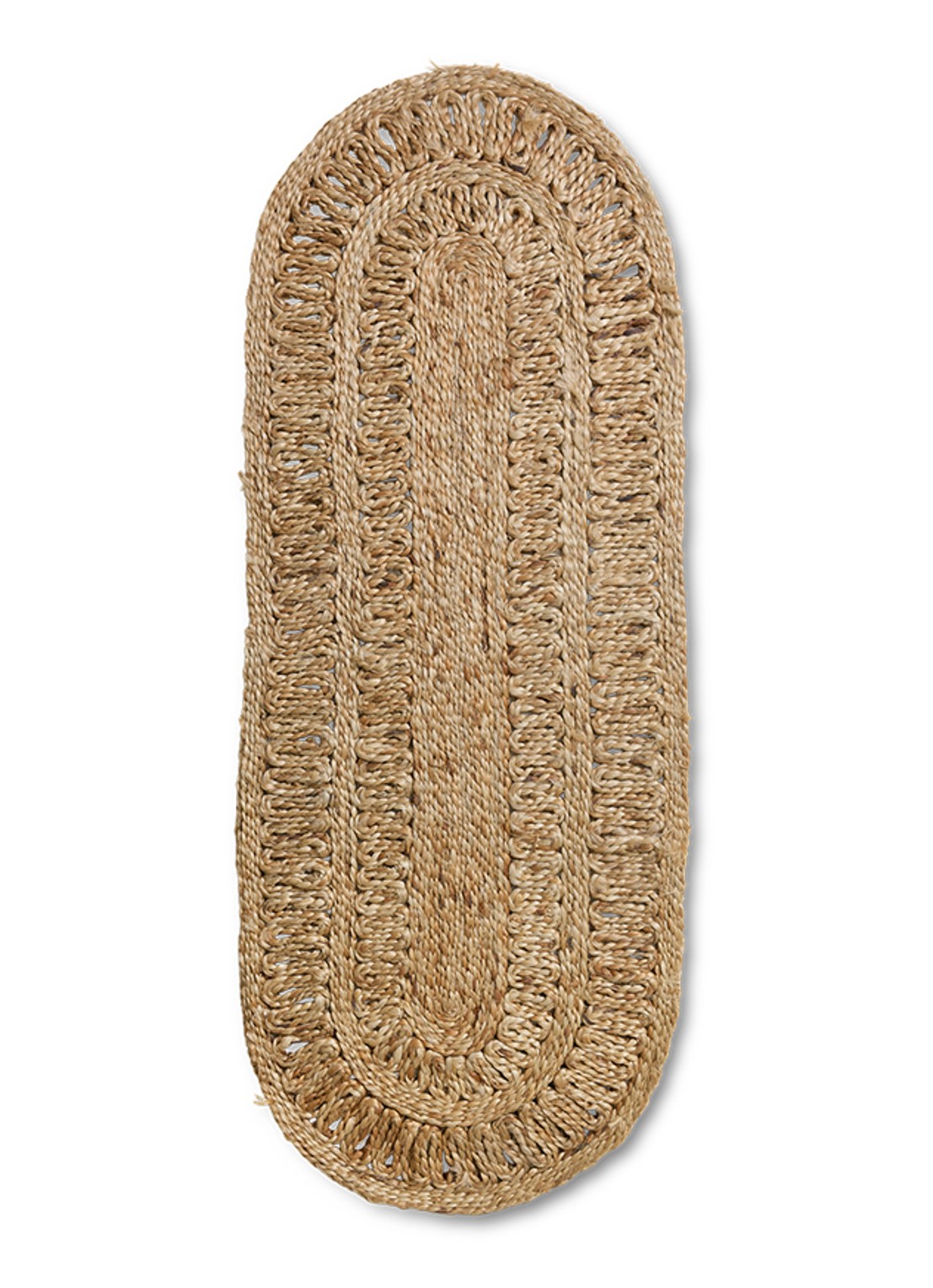 HKliving Soleil vloerkleed van jute - voorkant 3 donkerbeige
