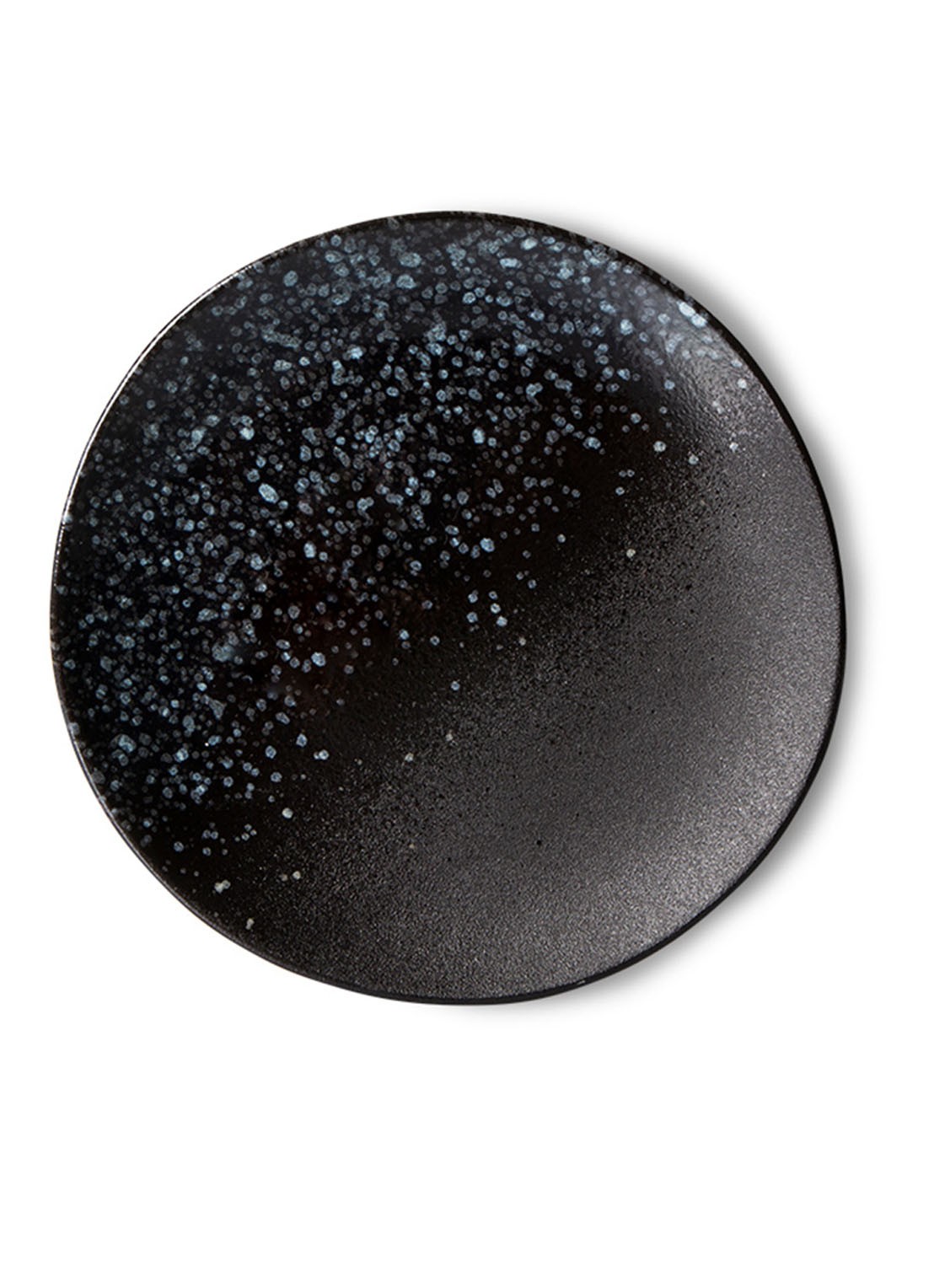 HKliving Stars ontbijtbord 17,5 cm set van 2 - voorkant 5 zwart