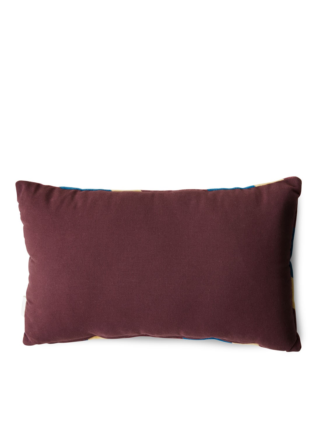 HKliving Striped sierkussen 30 x 50 cm - achterkant 3 aubergine